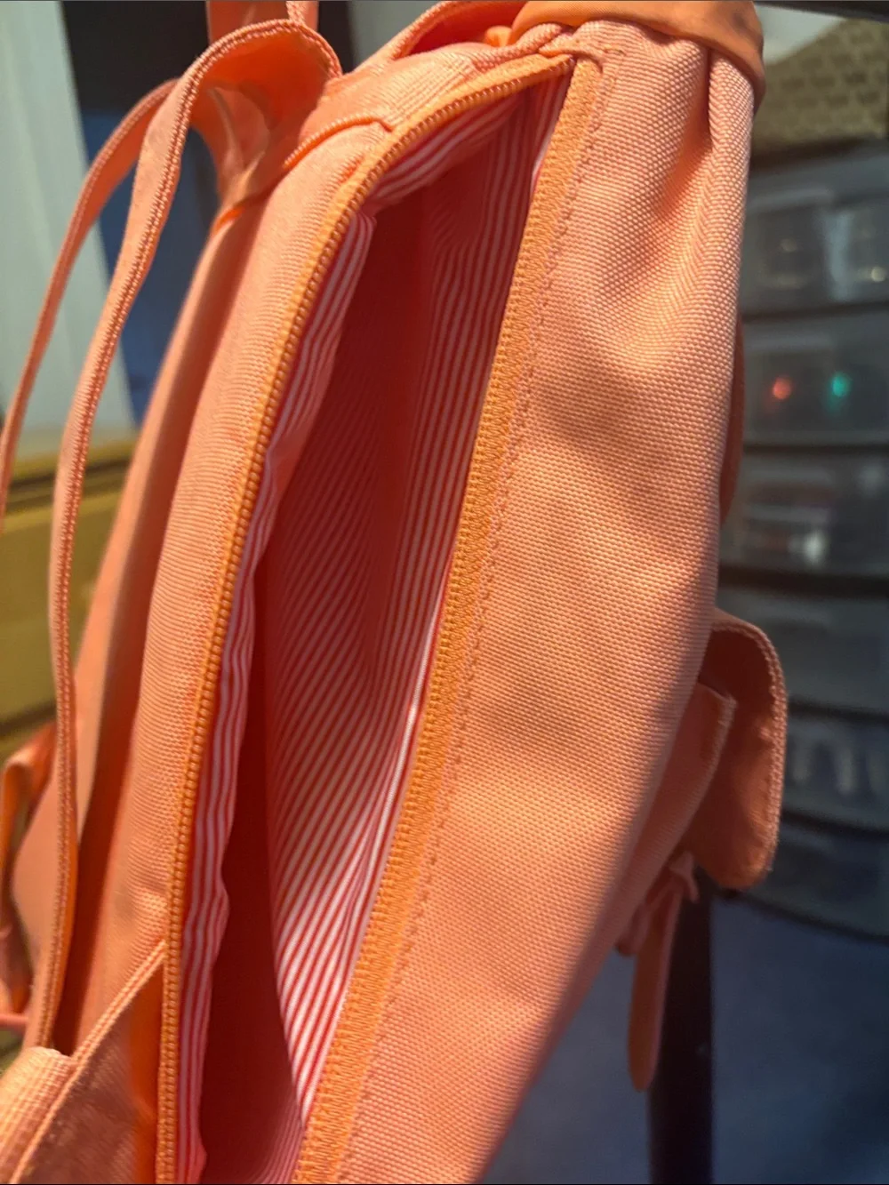 Herschel Supply Company Orange Canvas Flap Backpack - Picture 4 of 9